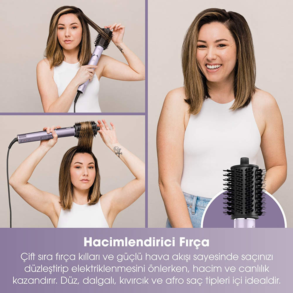 Shark FlexStyle 5-in-1 Air Styler and Hair Dryer with Storage Case - Lila görseli 5