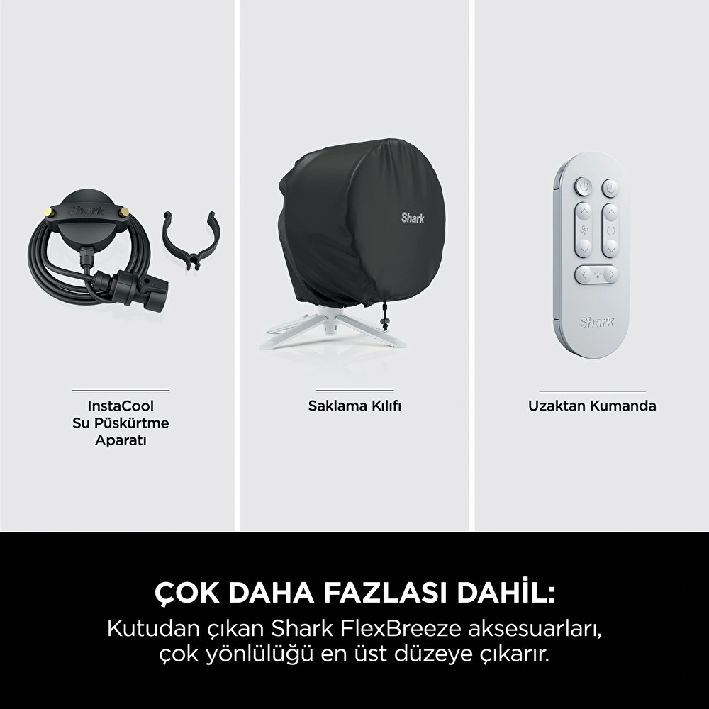 Shark FlexBreeze Portatif Fan Beyaz görseli 11