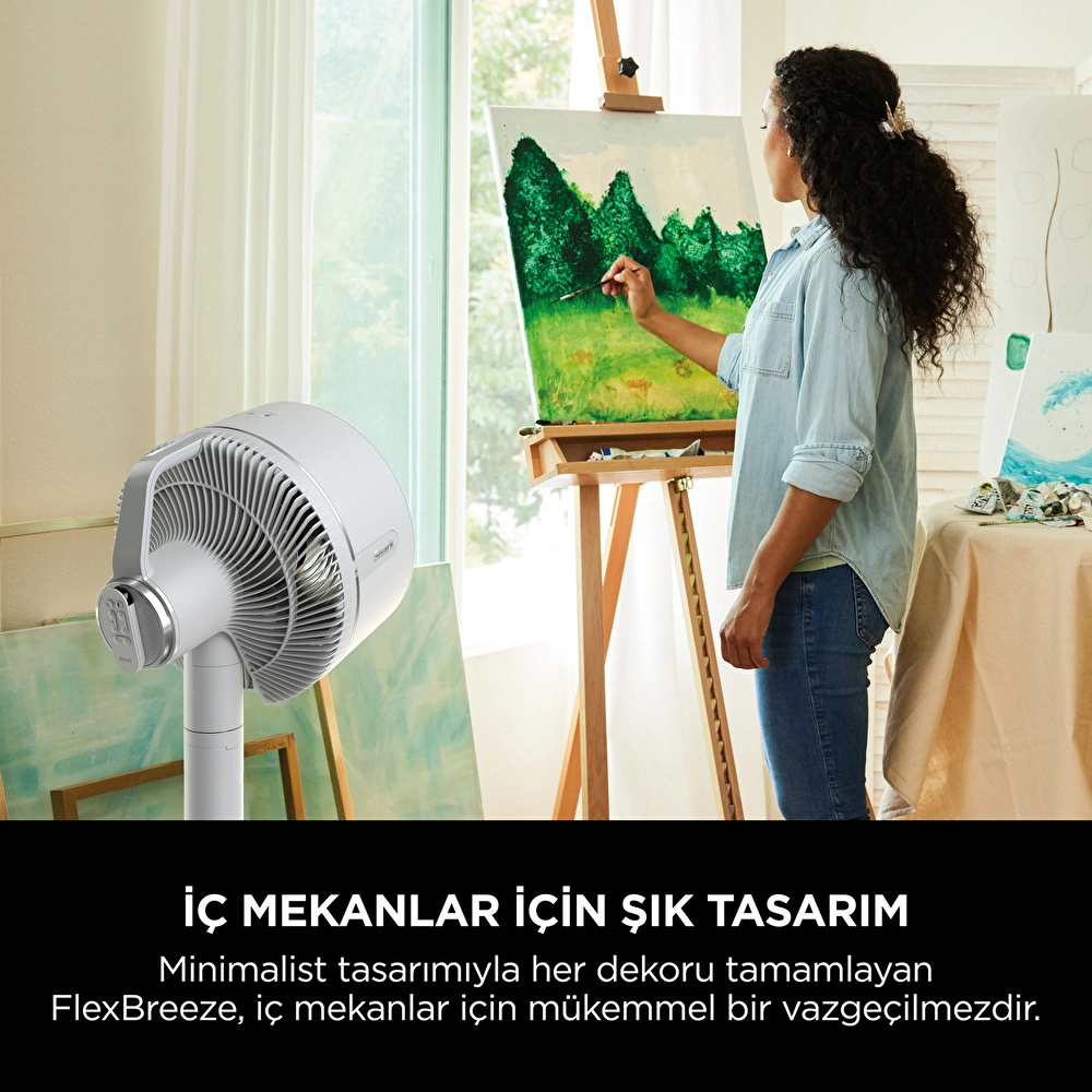 Shark FlexBreeze Portatif Fan Beyaz görseli 6