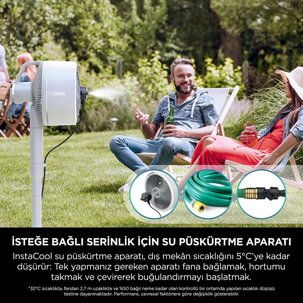 Shark FlexBreeze Portatif Fan Beyaz görseli 7