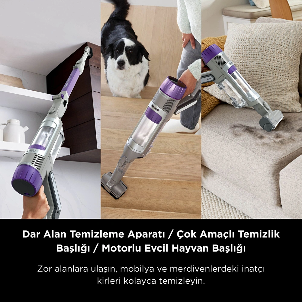 Shark PowerDetect Turbo Başlıklı Şarjlı Dikey Süpürge görseli 6
