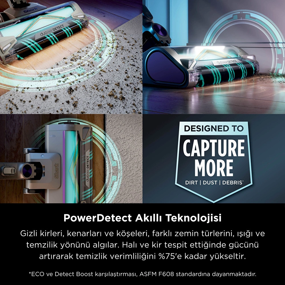Shark PowerDetect Turbo Başlıklı Şarjlı Dikey Süpürge görseli 7