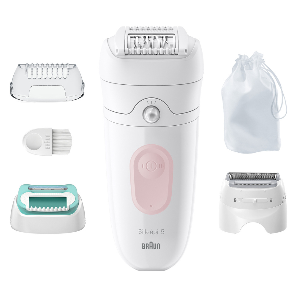 Braun SE 5050 Silk Epil 5 Islak ve Kuru Kalıcı Pürüzsüz Cilt Epilasyon Cihazı Flamingo Pembe görseli 7