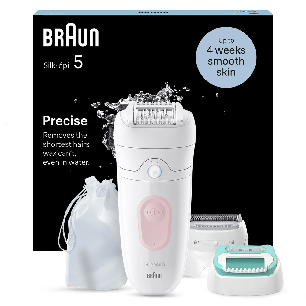 Braun SE 5050 Silk Epil 5 Islak ve Kuru Kalıcı Pürüzsüz Cilt Epilasyon Cihazı Flamingo Pembe görseli 9