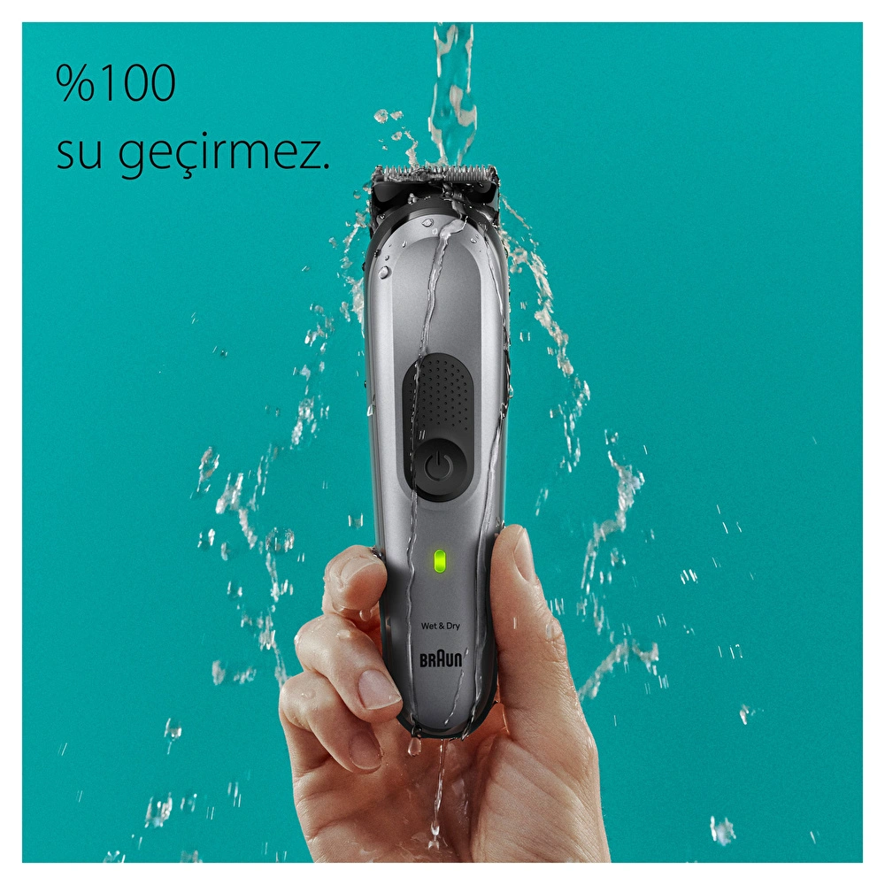 Braun Series 7 MGK7420 Hepsi Bir Arada Şekillendirme Seti 10 u 1 Arada Erkek Bakım Kiti Gri görseli 6
