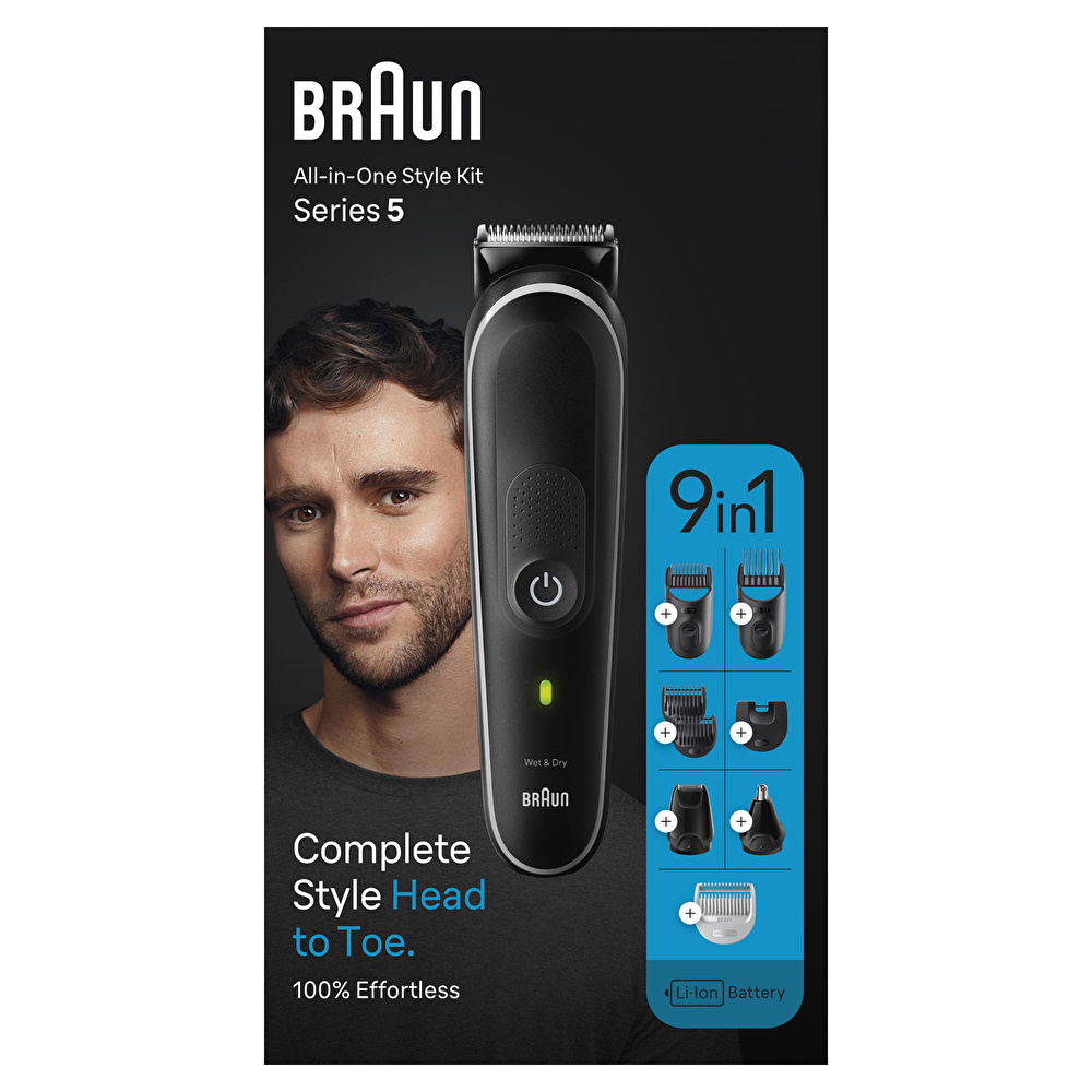 Braun Series 5 MGK5420 Hepsi Bir Arada Şekillendirme Seti 9'u 1 Arada Erkek Bakım Kiti görseli 6
