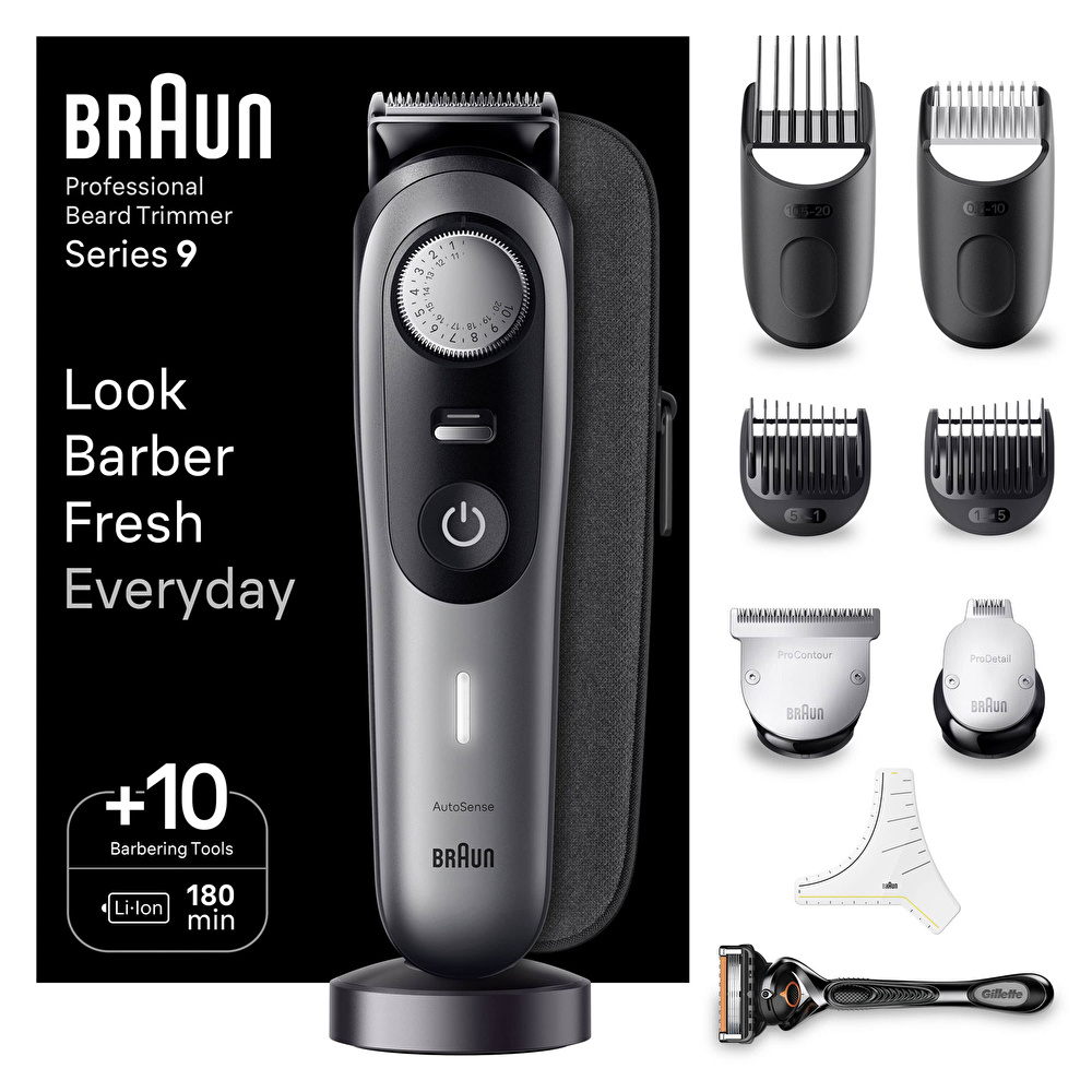 Braun Series 9 BT9420 Profesyonel Saç&Sakal Düzeltici Berber Araçları Dahil görseli 9