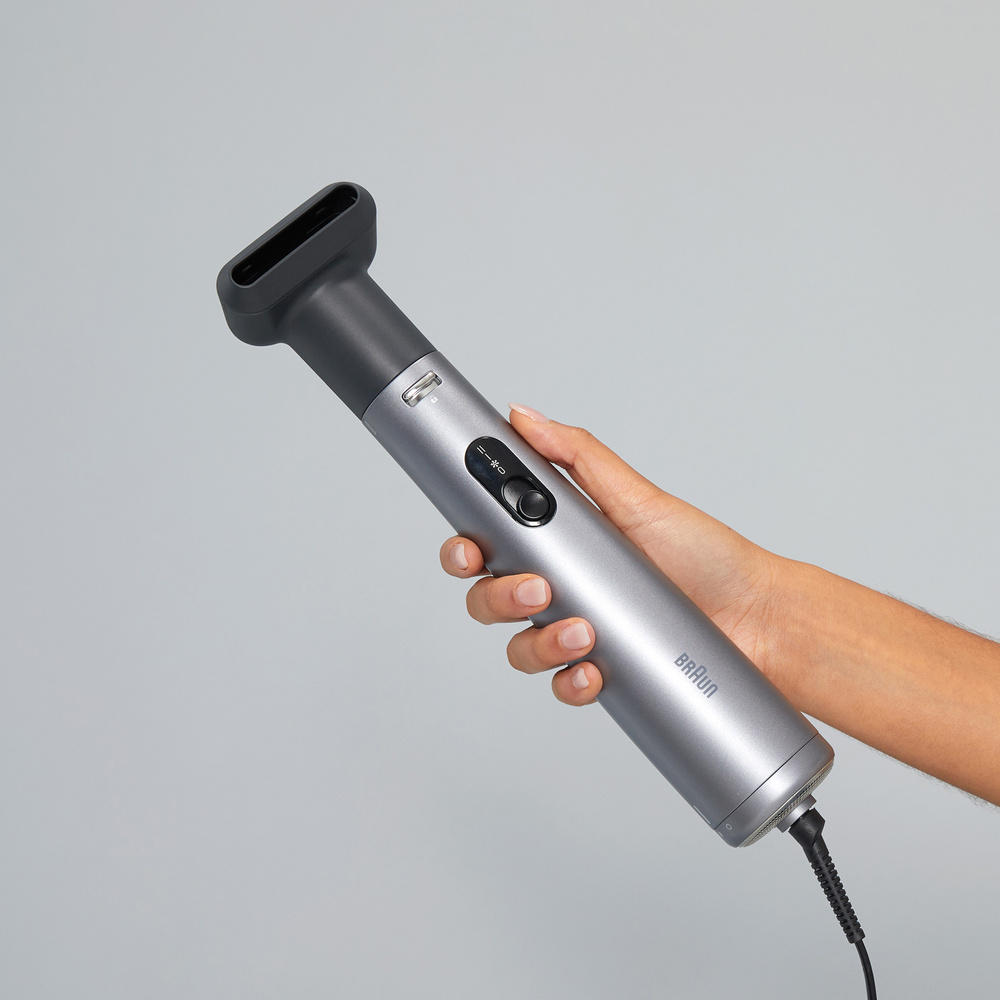Braun BRAS430E Air Styler 4.3 IONTEC Saç Kurutma Makinesi ve Şekillendirici 3 Başlıklı Gümüş görseli 2
