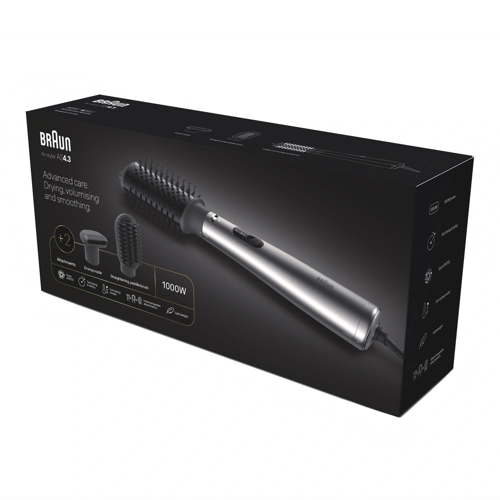 Braun BRAS430E Air Styler 4.3 IONTEC Saç Kurutma Makinesi ve Şekillendirici 3 Başlıklı Gümüş görseli 10