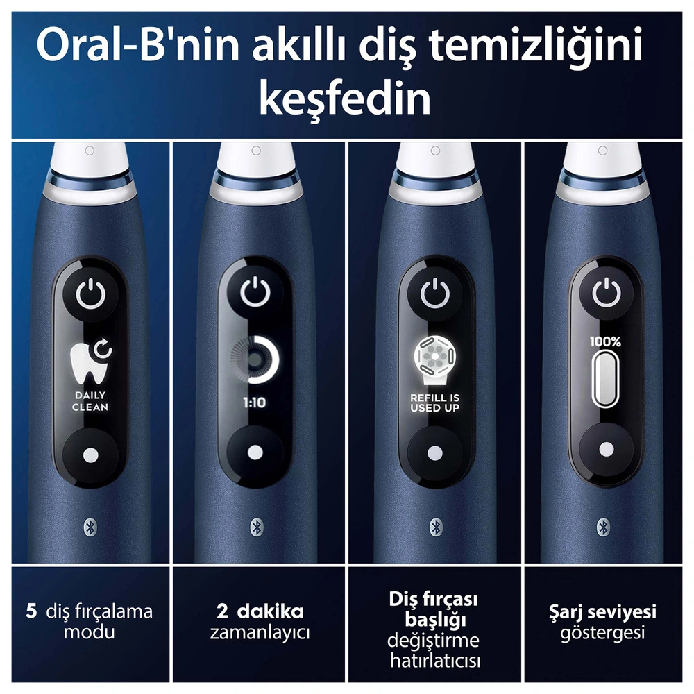 Oral B iO 7 Şarjlı Diş Fırçası Lacivert görseli 2