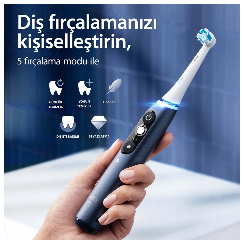 Oral B iO 7 Şarjlı Diş Fırçası Lacivert görseli 3
