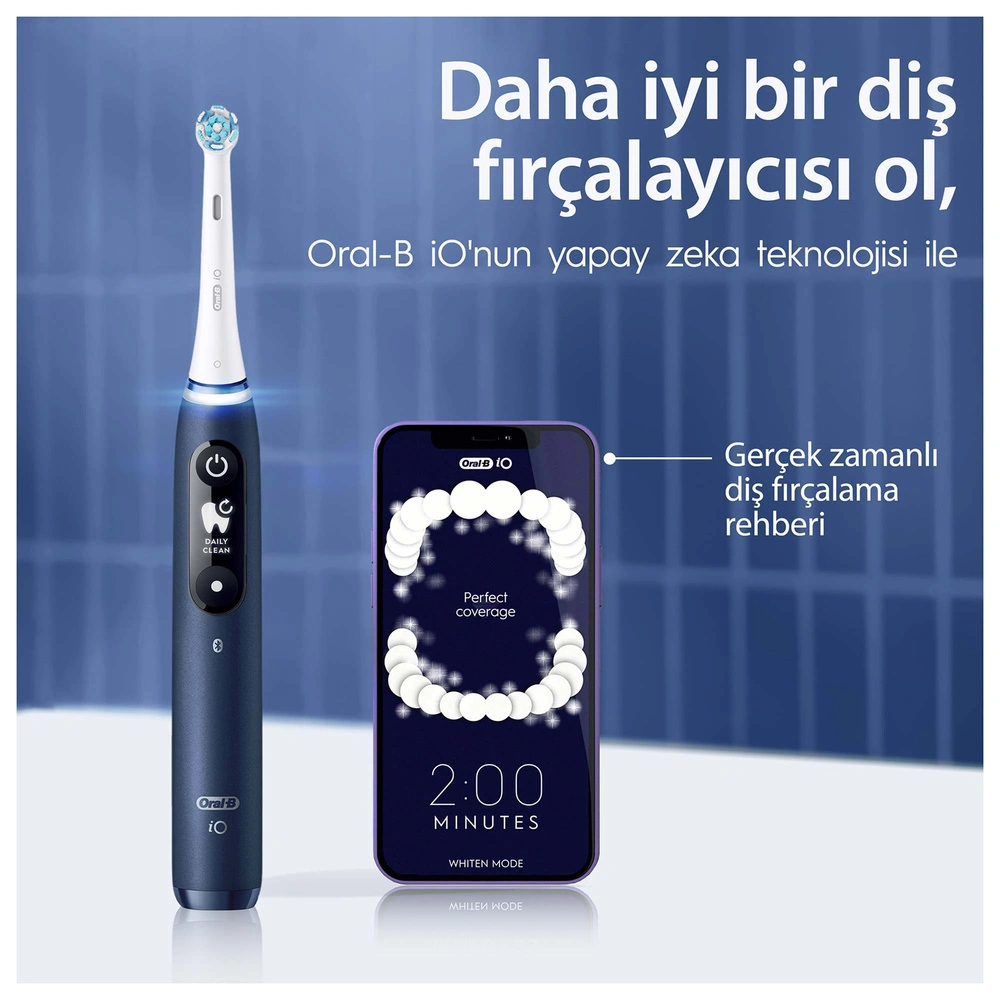 Oral B iO 7 Şarjlı Diş Fırçası Lacivert görseli 8