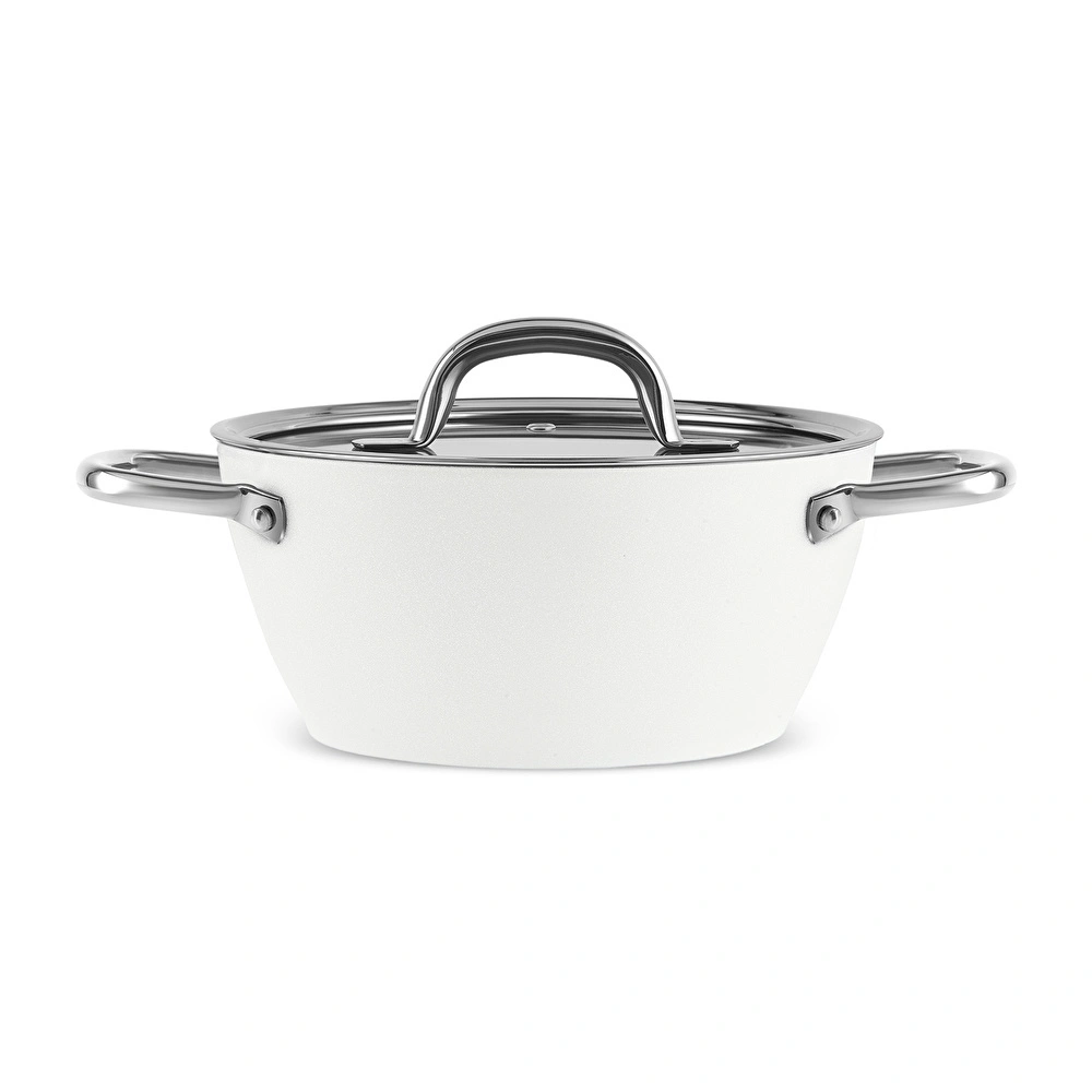 Karaca x Refika Swiss Crystal Creamy Metal Tencere 24 cm görseli 1