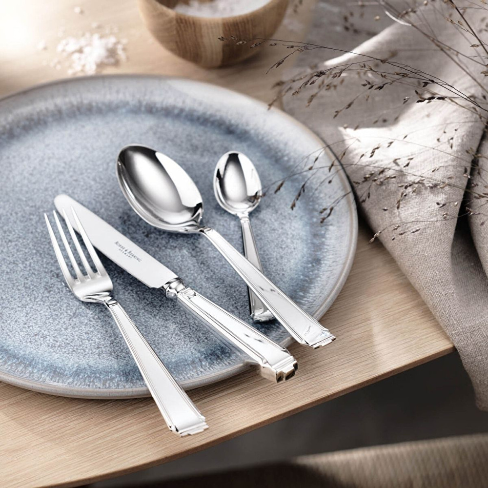 Robbe&Berking Art Deco 6 Kişilik 24 Parça Çatal Kaşık Bıçak Seti Gümüş Kaplama görseli 2