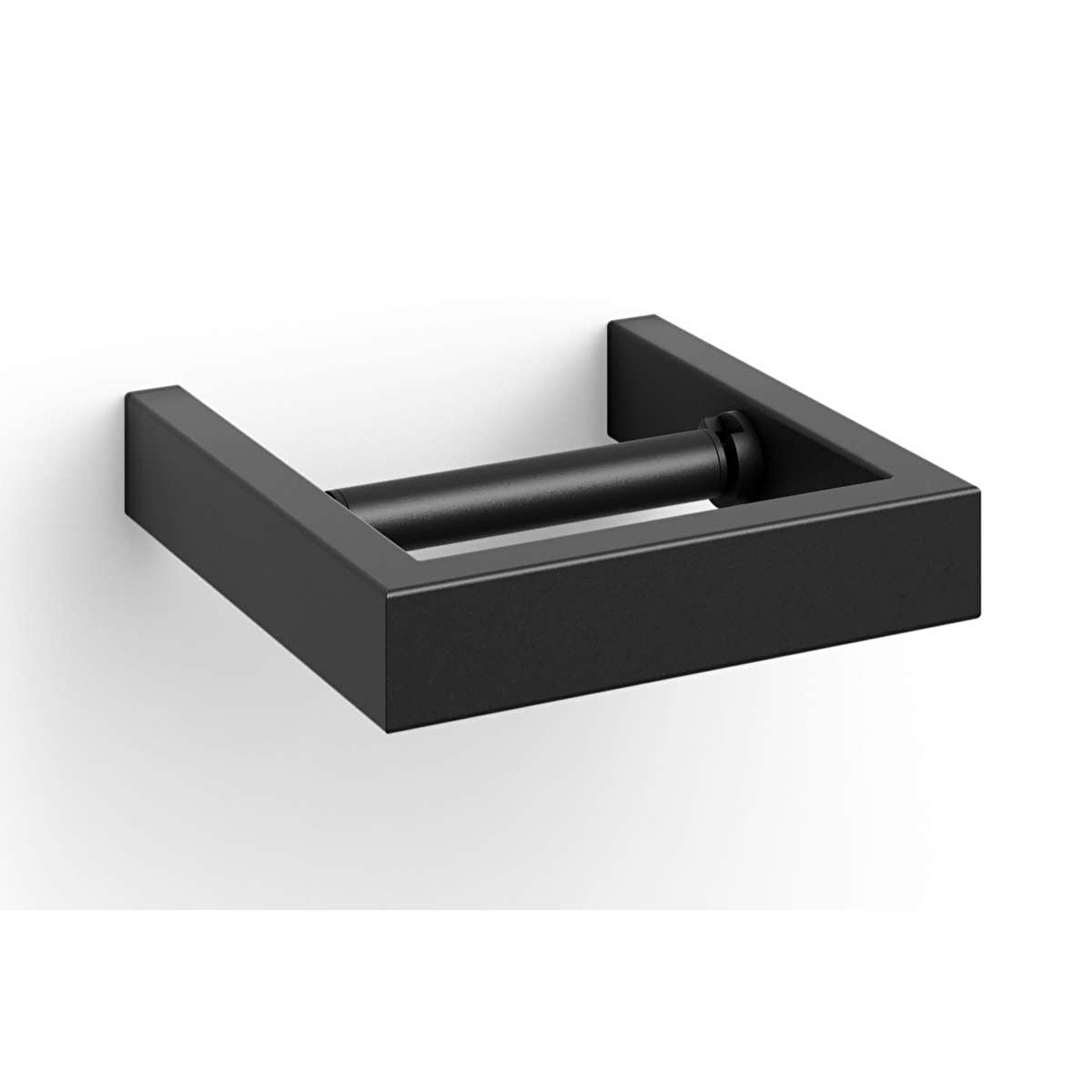 Zack Linea Tuvalet Kağıt Tutucu 14,7 cm x 3 cm x 15,2 cm Siyah görseli 1