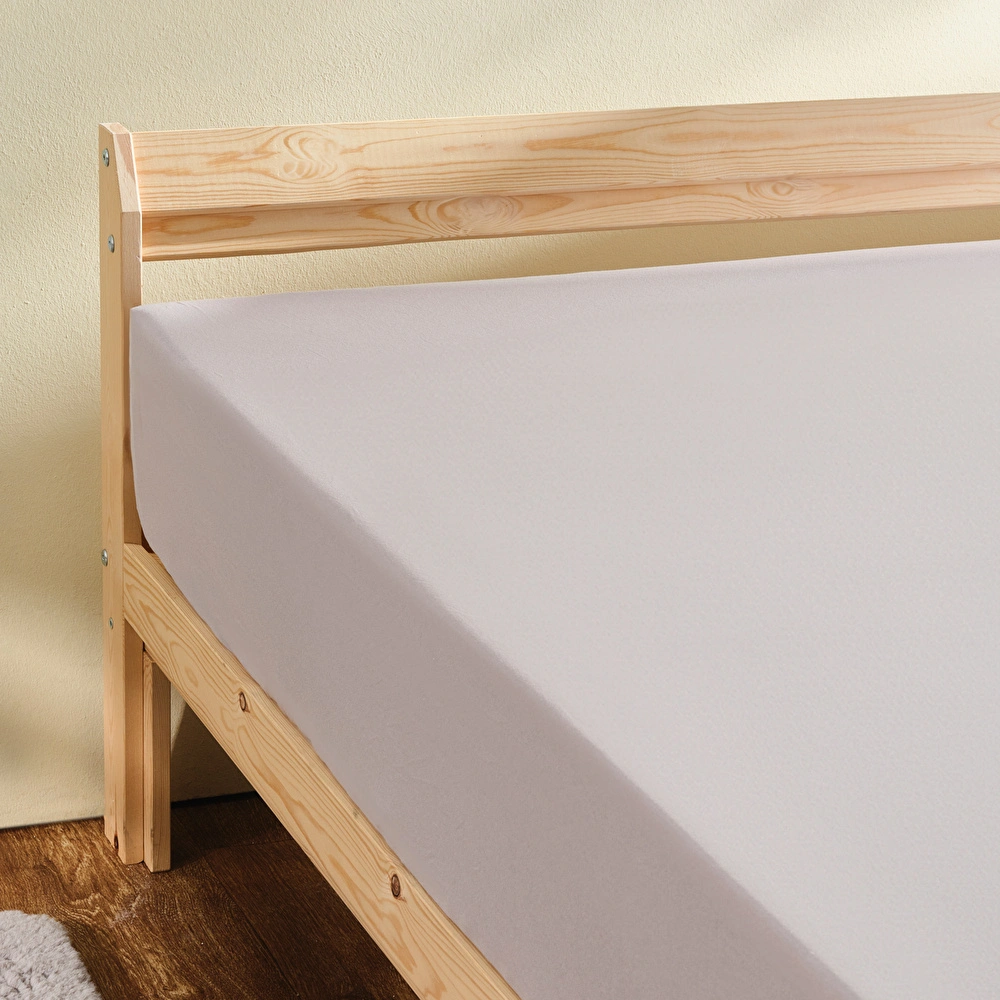 Karaca Container Leona Düz Lastikli Çift Kişilik Çarşaf 200x220 cm Çakıl Taşı görseli 1