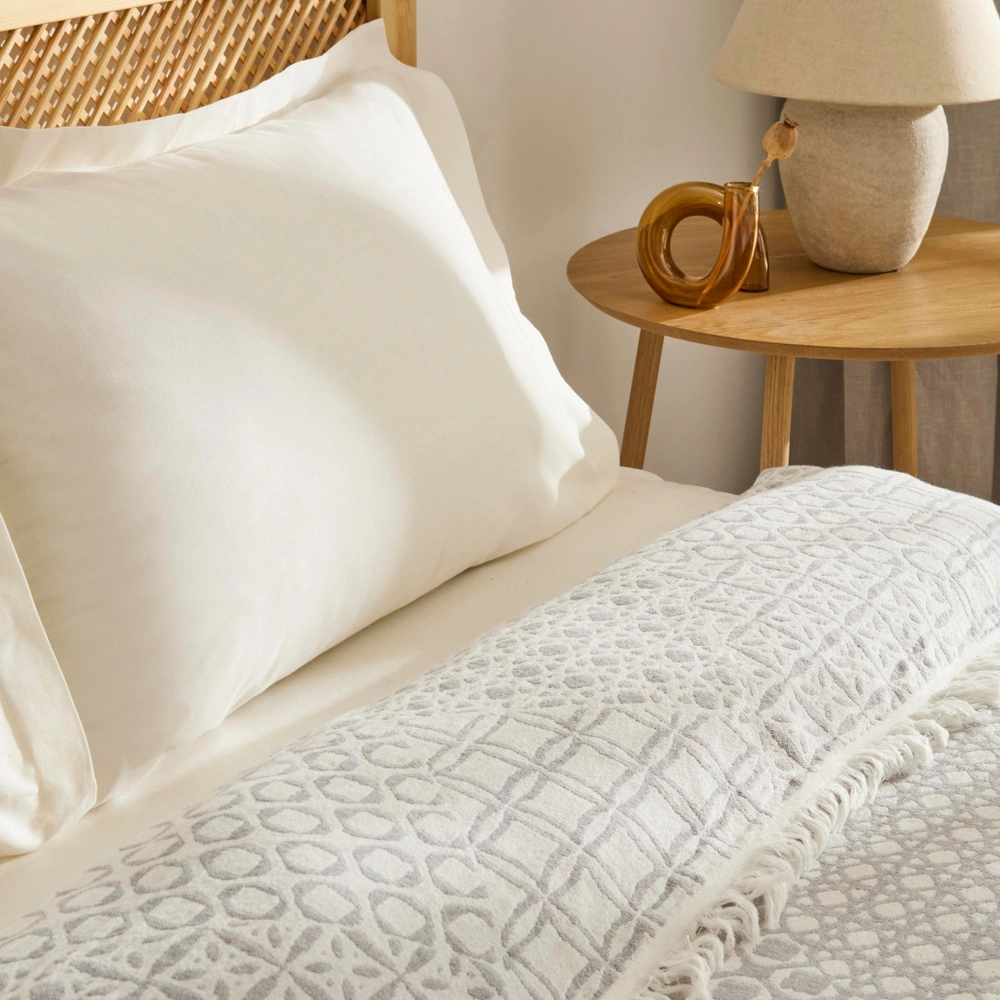 Kaşmir Home Flavo Çift Kişilik Jakar Muslin Pike Gri görseli 7