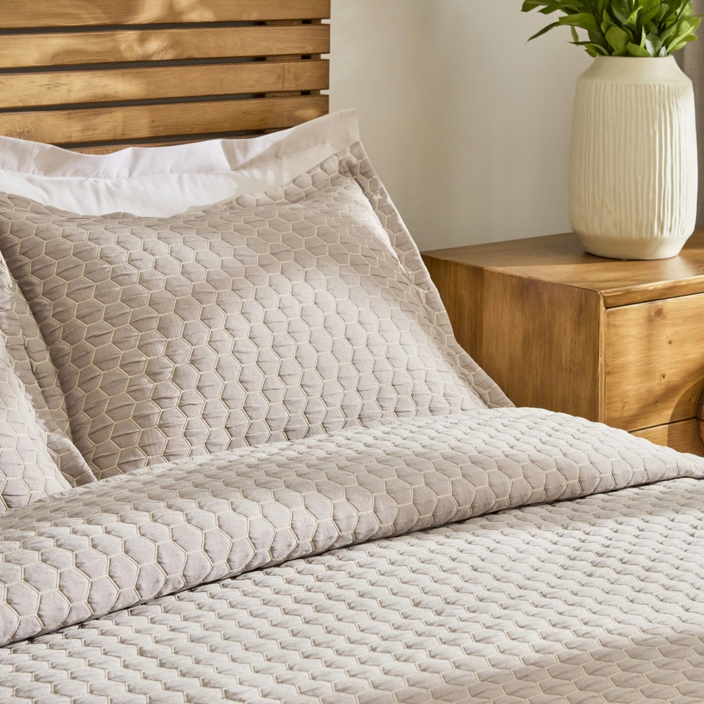 Kaşmir Home Ophelia Çift Kişilik Yatak Örtüsü Takımı Bej görseli 6
