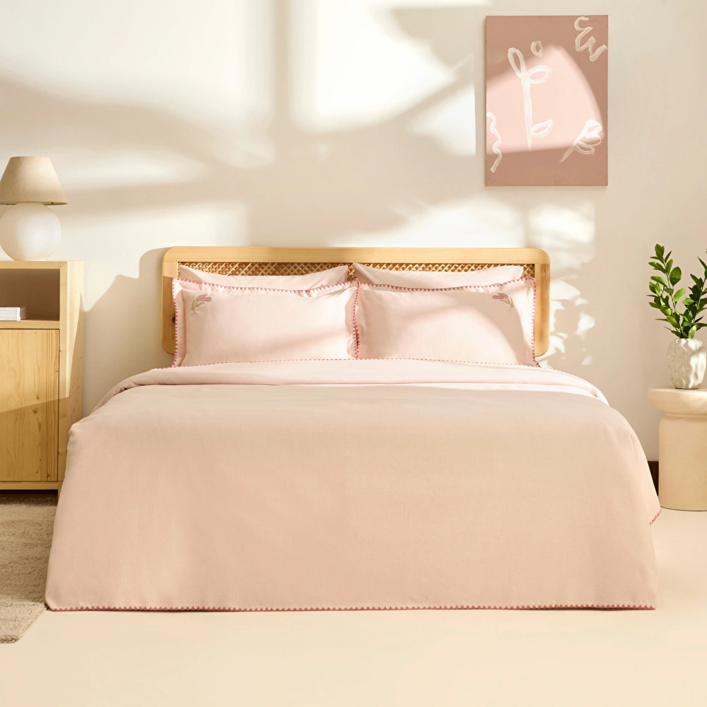 Kaşmir Home Liana Çift Kişilik Pike Takımı Rose görseli 1
