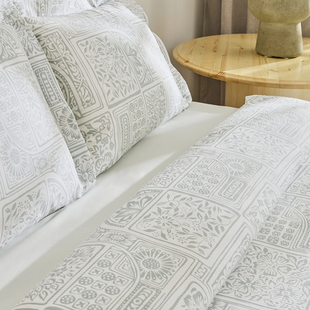 Kaşmir Home Hanne Çift Kişilik Pike Takımı Mint görseli 5