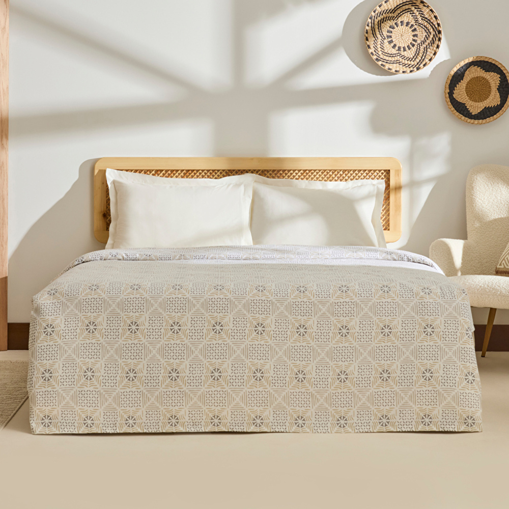 Kaşmir Home Asta %100 Pamuk Çift Kişilik Pike Gri görseli 1