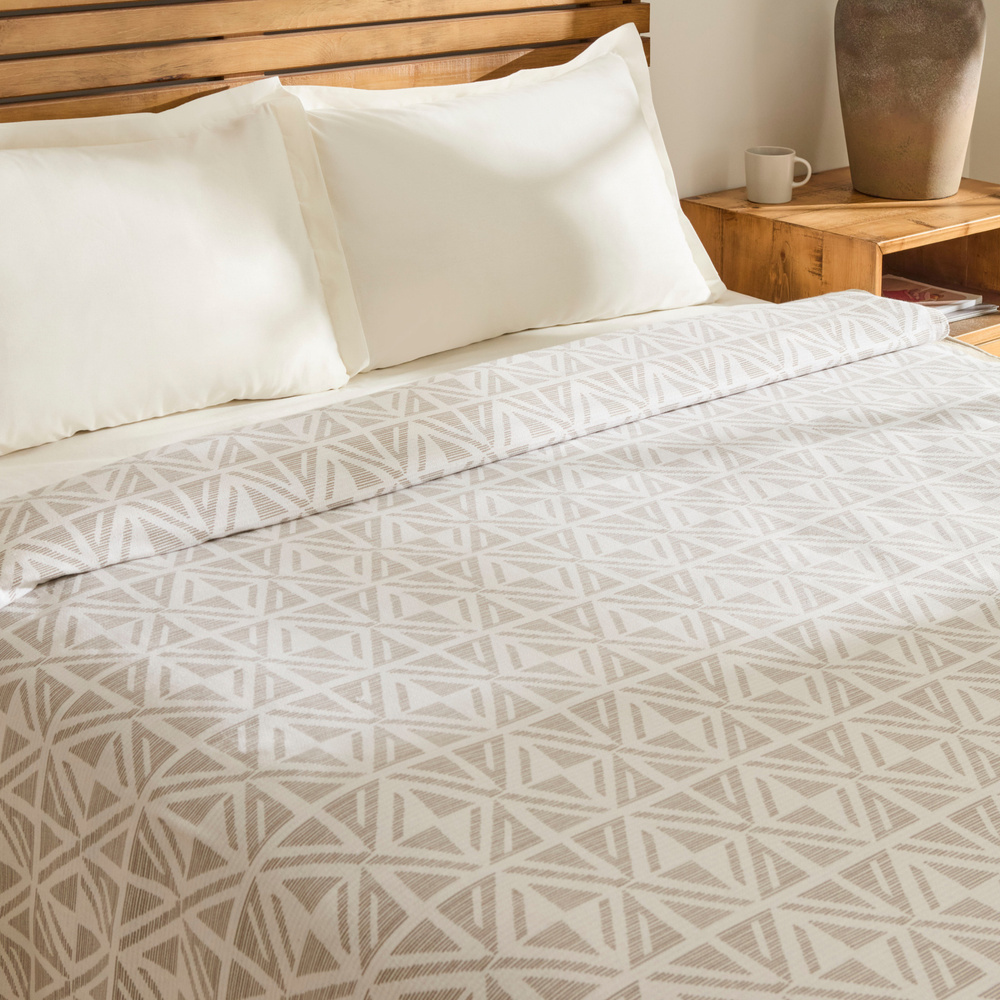 Kaşmir Home Ida %100 Pamuk Tek Kişilik Pike Vizon  görseli 5