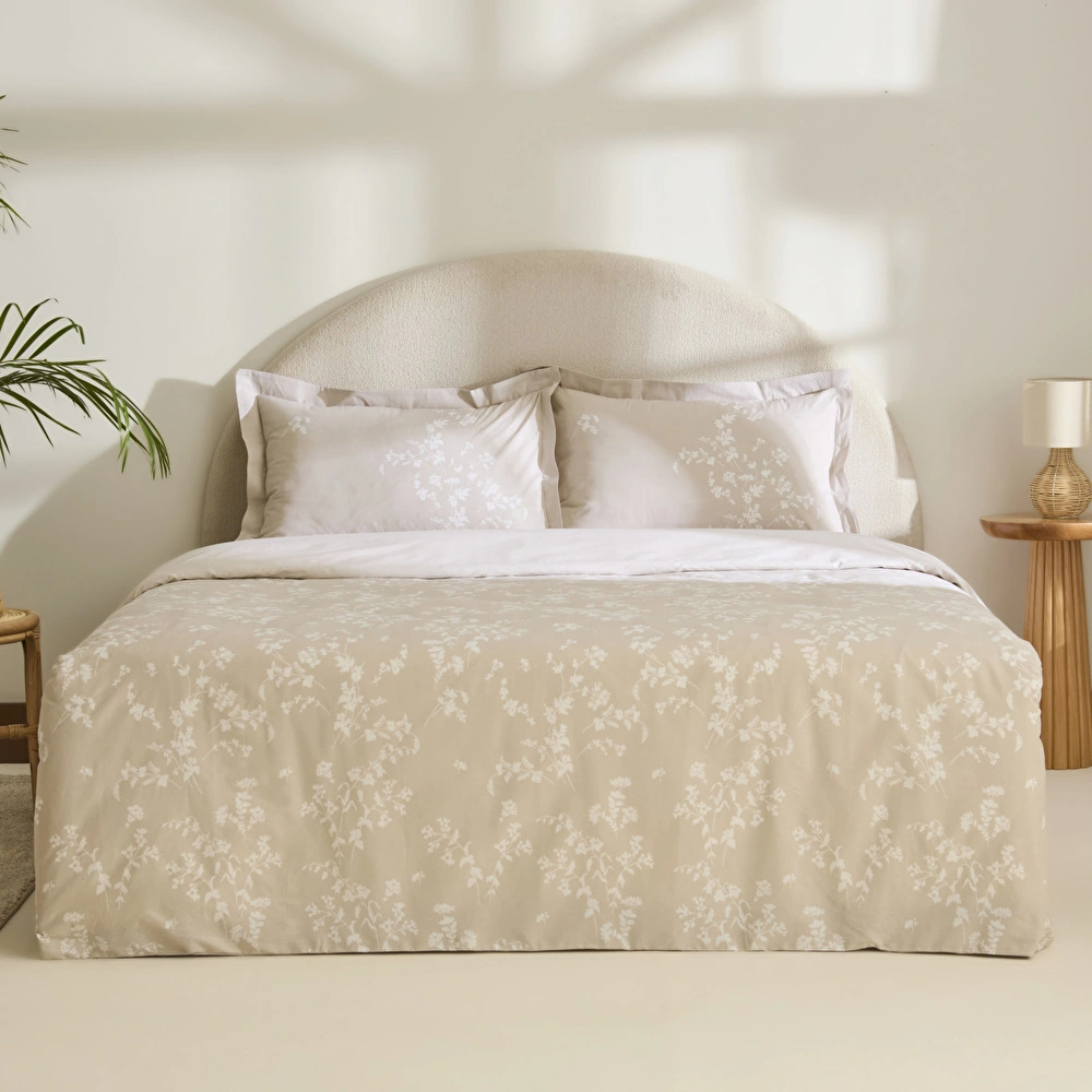 Kaşmir Home Fancy %100 Pamuk Tek Kişilik Nevresim Takımı Bej  görseli 1
