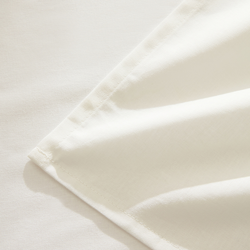 Kaşmir Home Basic %100 Pamuk Tek Kişilik Çarşaf Takımı Offwhite  görseli 2