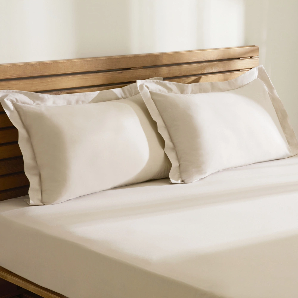 Kaşmir Home Basic %100 Pamuk Çift Kişilik Çarşaf Takımı Bej görseli 1