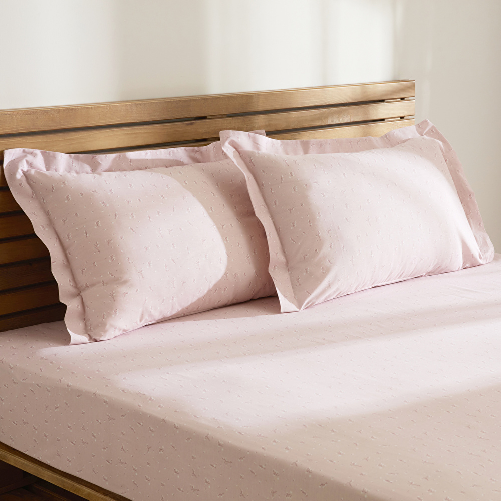 Kaşmir Home Laila %100 Pamuk Tek Kişilik Çarşaf Takımı Rose  görseli 1