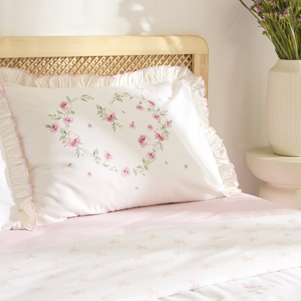 Kaşmir Home Pure Lov %100 Pamuk Çift Kişilik Nevresim Takımı Rose  görseli 5