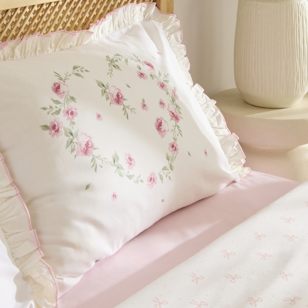 Kaşmir Home Pure Lov %100 Pamuk Çift Kişilik Nevresim Takımı Rose  görseli 6