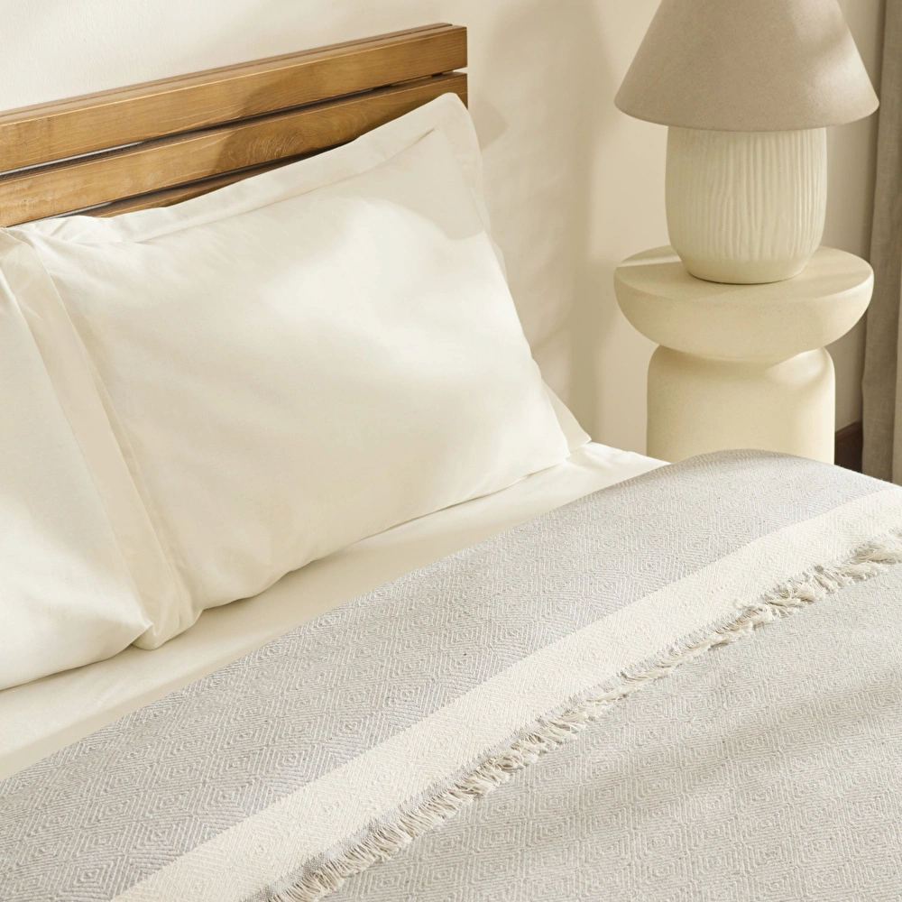 Kaşmir Home Frida Çift Kişilik Pike Gri görseli 6