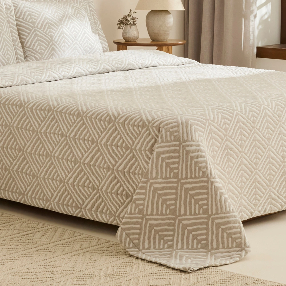 Kaşmir Home Space Çift Kişilik Yatak Örtüsü Takımı Gri  görseli 3