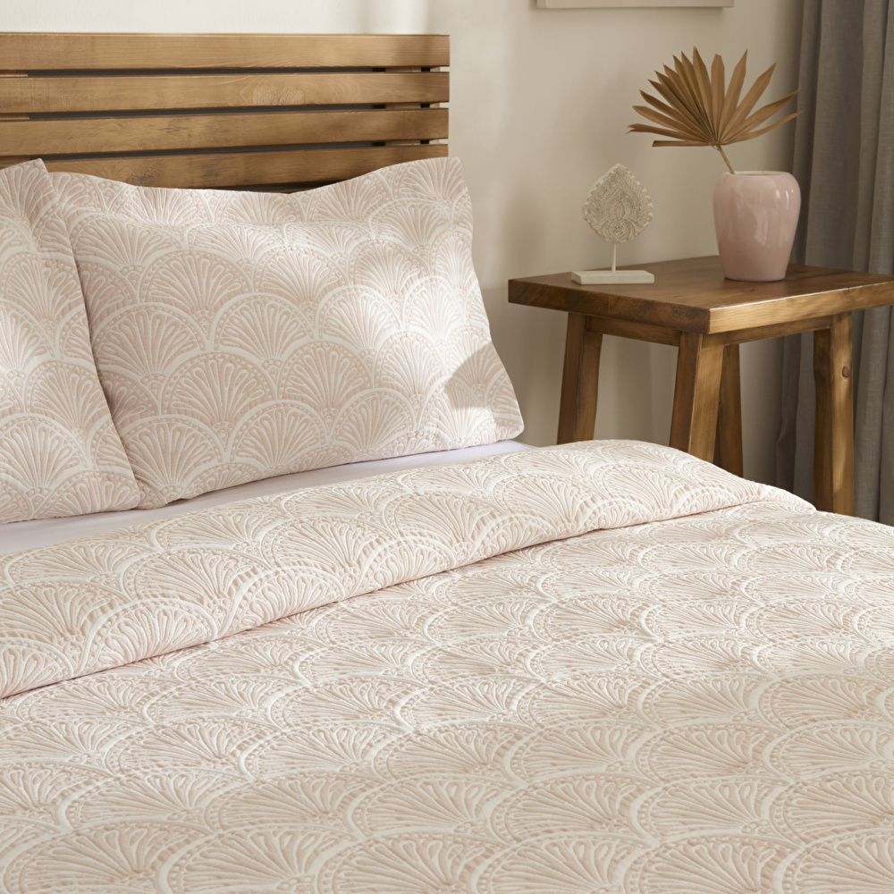 Kaşmir Home Aurora Çift Kişilik Yatak Örtüsü Takımı Rose görseli 3