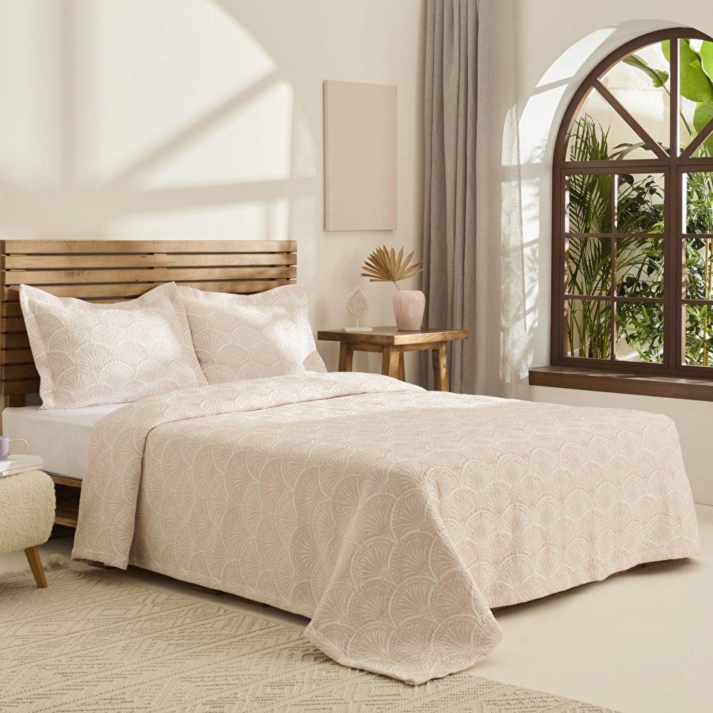 Kaşmir Home Aurora Çift Kişilik Yatak Örtüsü Takımı Rose görseli 1
