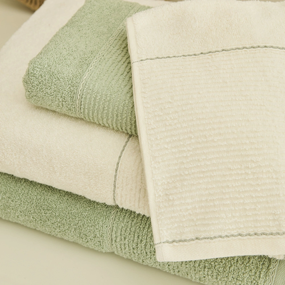 Kaşmir Home Miles Hamam Seti Çağla-Offwhite görseli 2
