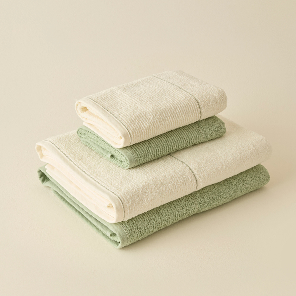 Kaşmir Home Miles Hamam Seti Çağla-Offwhite görseli 4