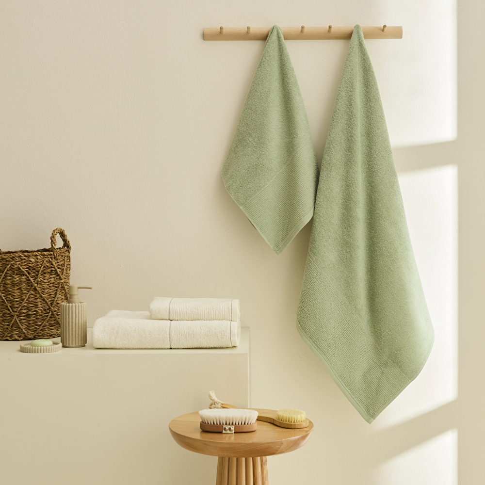 Kaşmir Home Miles Hamam Seti Çağla-Offwhite görseli 3