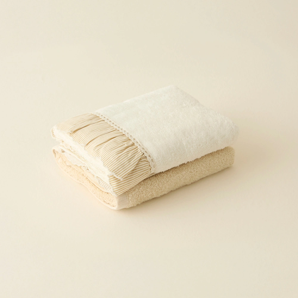 Kaşmir Home Liv 2'li Yüz Havlusu Set Offwhite görseli 5