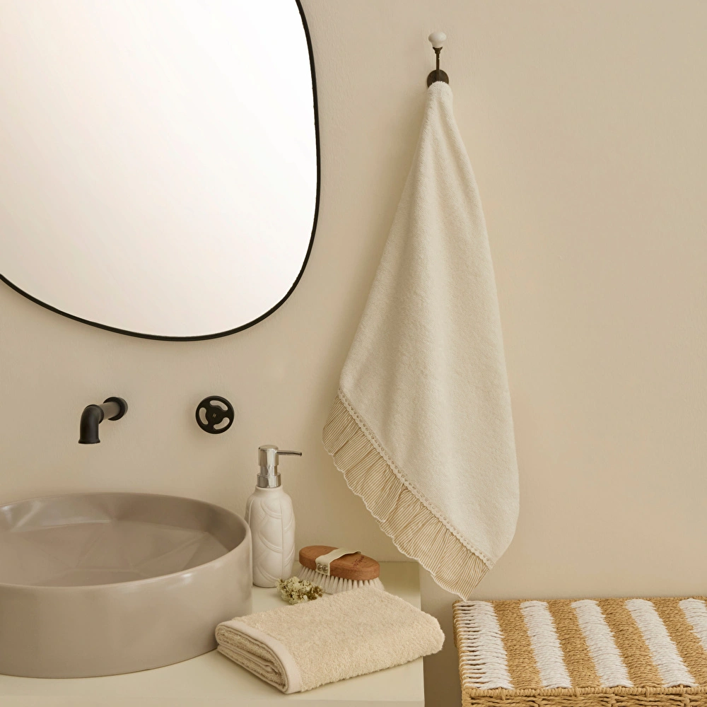 Kaşmir Home Liv 2'li Yüz Havlusu Set Offwhite görseli 1