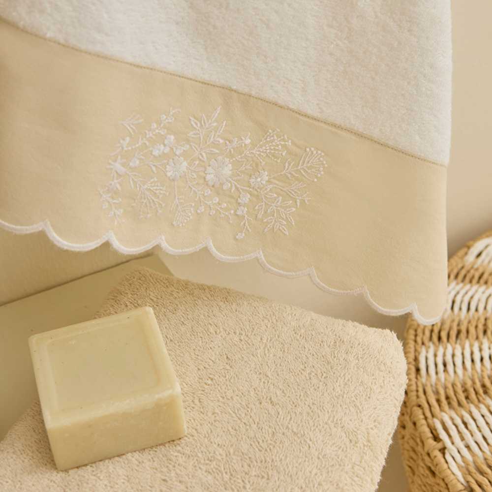 Kaşmir Home Maja 2'li Yüz Havlusu Set Offwhite görseli 2