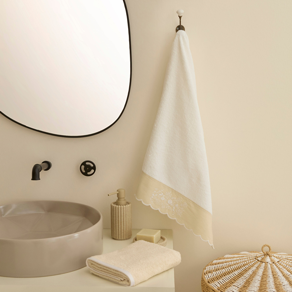 Kaşmir Home Maja 2'li Yüz Havlusu Set Offwhite görseli 1