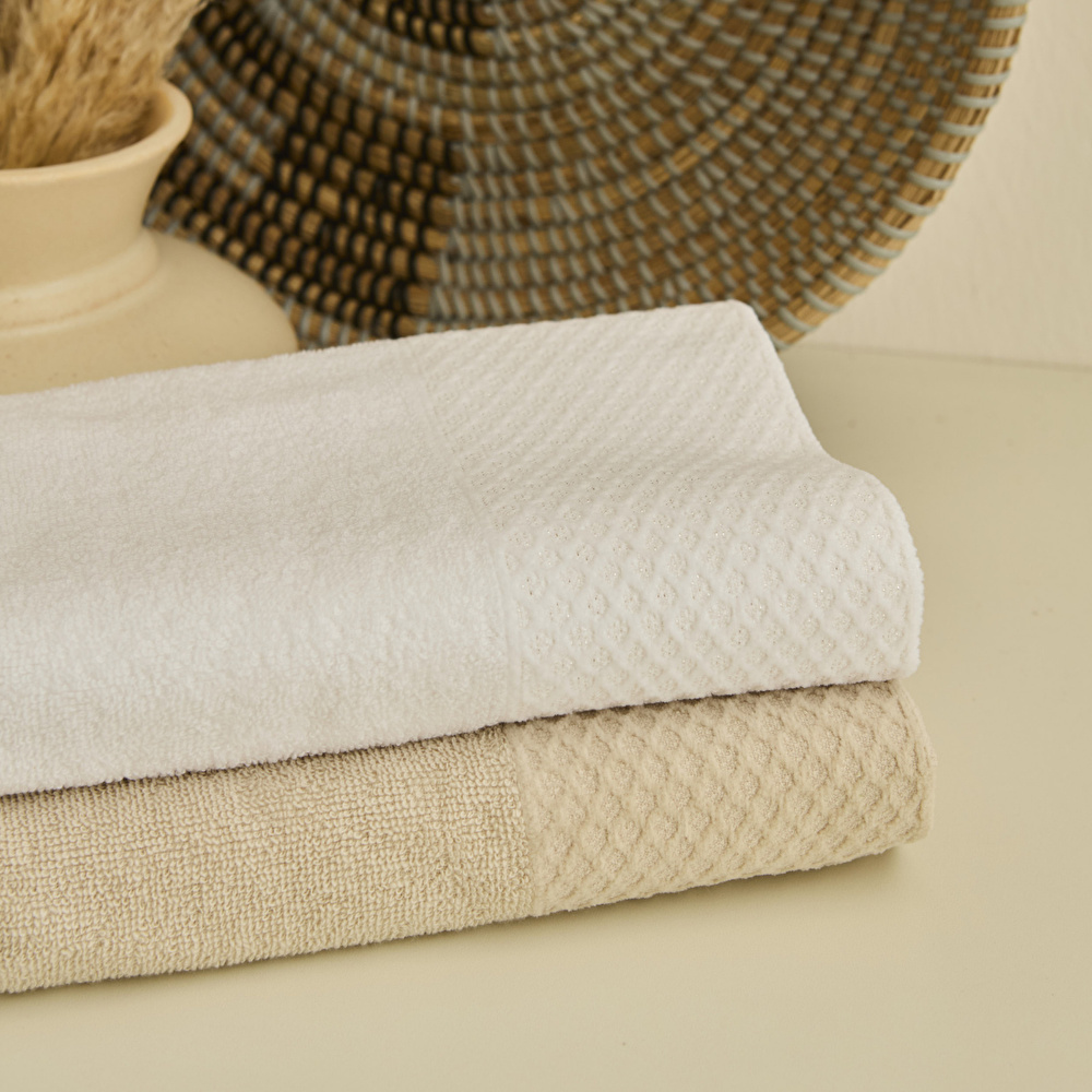 Kaşmir Home Pery 6 Parça Aile Banyo Seti Offwhite-Bej görseli 2