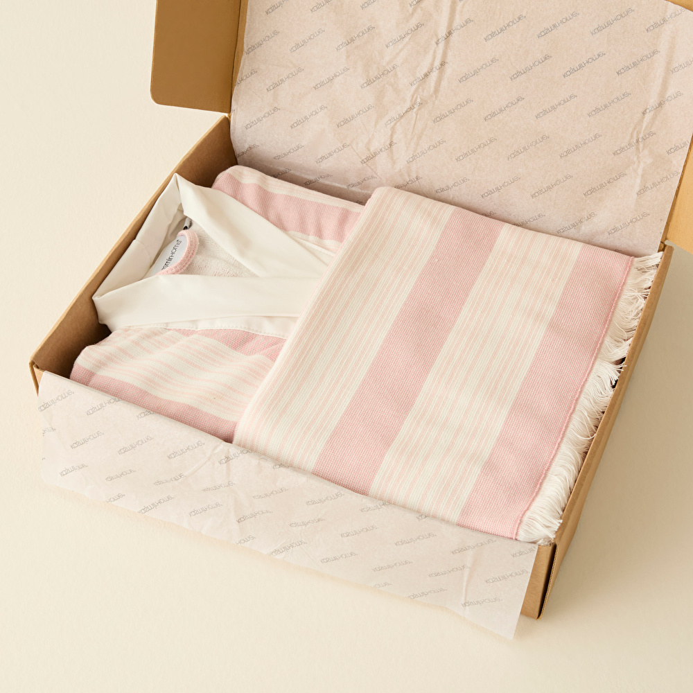 Kaşmir Home Helen Kimono Set Offwhite-Rose S-M görseli 6