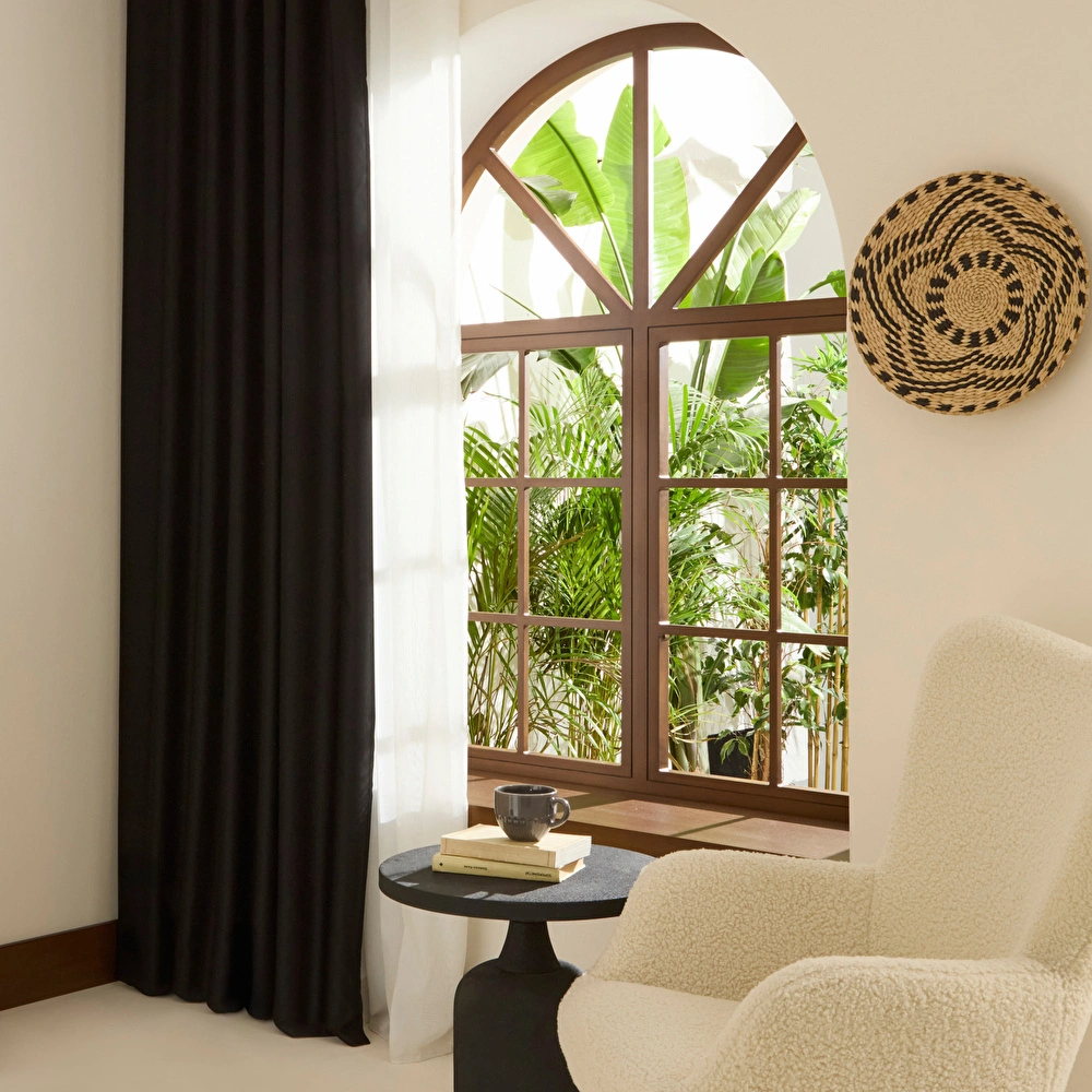 Kaşmir Home Harper Star Blackout Siyah Perde 150x270 cm görseli 3