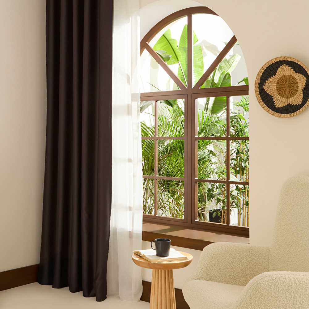 Kaşmir Home Harper Star Blackout Koyu Gri Perde 150x270 cm görseli 2