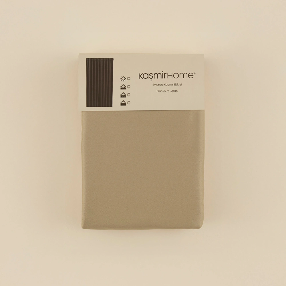 Kaşmir Home Harper Star Blackout Koyu Taş Perde 150x270 cm görseli 6
