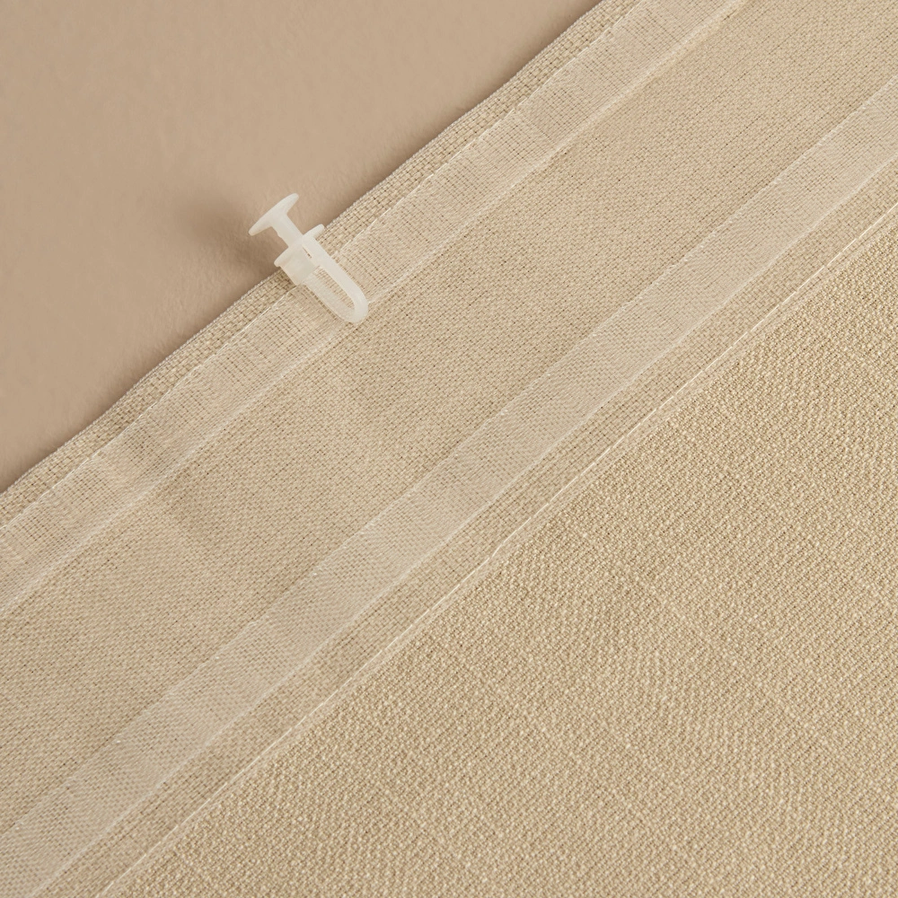 Kaşmir Home Perla Keten Fon Perde Açık Taş 150x270 cm görseli 5