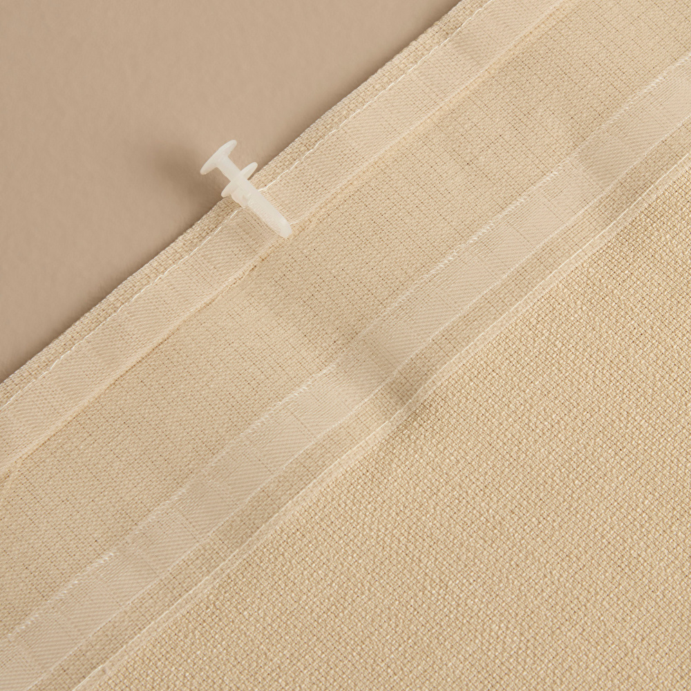 Kaşmir Home Perla Keten Fon Perde Açık Bej 150x270 cm görseli 5